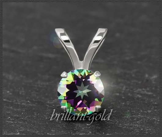 Anhänger 585 Gold grün/violett Mystic Topas 4,5,6,7mm